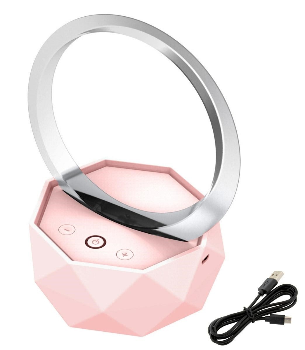 Boxa wireless portabila RGB, bluetooth 5.0, intrare USB, 1500mAh, 80Hz - 20KHz, 85dB, 3000K, 1A, 3W, 5V, 18 x 11 x 11cm, roz - imagine 8